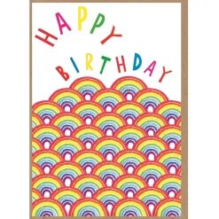 Neon Rainbows Birthday Greetings Card by Dominic Early for Earlybird Designs