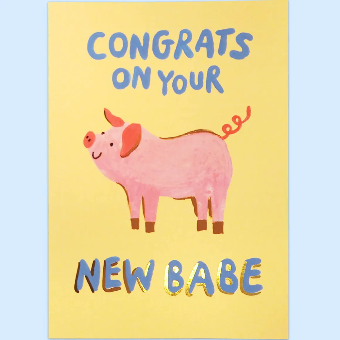 New Babe Baby Greetings Card by Eleanor Bowmer