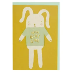 New Baby Girl Greetings Card by Raspberry Blossom