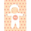 New Baby Greetings Card in Pink by Dicky Bird