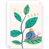 New Baby Snails Greetings Card by Charlotte Trounce for Wrap