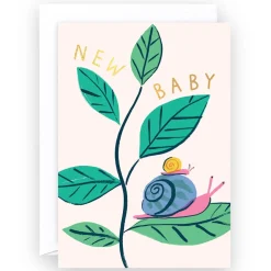 New Baby Snails Greetings Card by Charlotte Trounce for Wrap