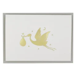 New Baby Stork Greetings Card by Artcadia