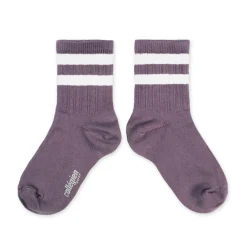 Nico Ribbed Varsity Crew Socks in Glycine Du Japon by Collegien