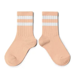 Nico Ribbed Varsity Crew Socks in Sorbet by Collegien