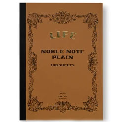 Noble Note Plain Notebook A4 (21cm x 29.7cm) in Brown by Life Japan