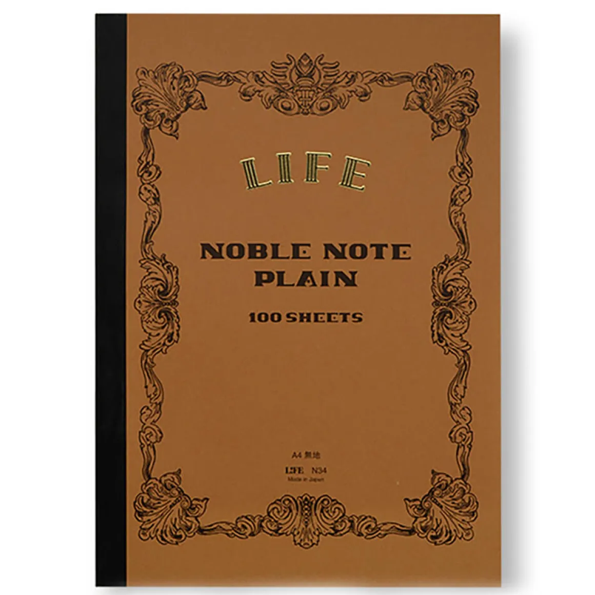 Noble Note Plain Notebook A4 (21cm x 29.7cm) in Brown by Life Japan
