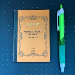 Noble Note Plain Notebook Mini A7 (10.5cm x 7.4cm) in Brown by Life Japan
