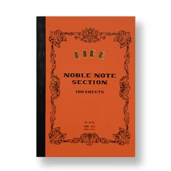 Noble Note Section Notebook A5 (14.8cm x 21cm) in Red by Life Japan