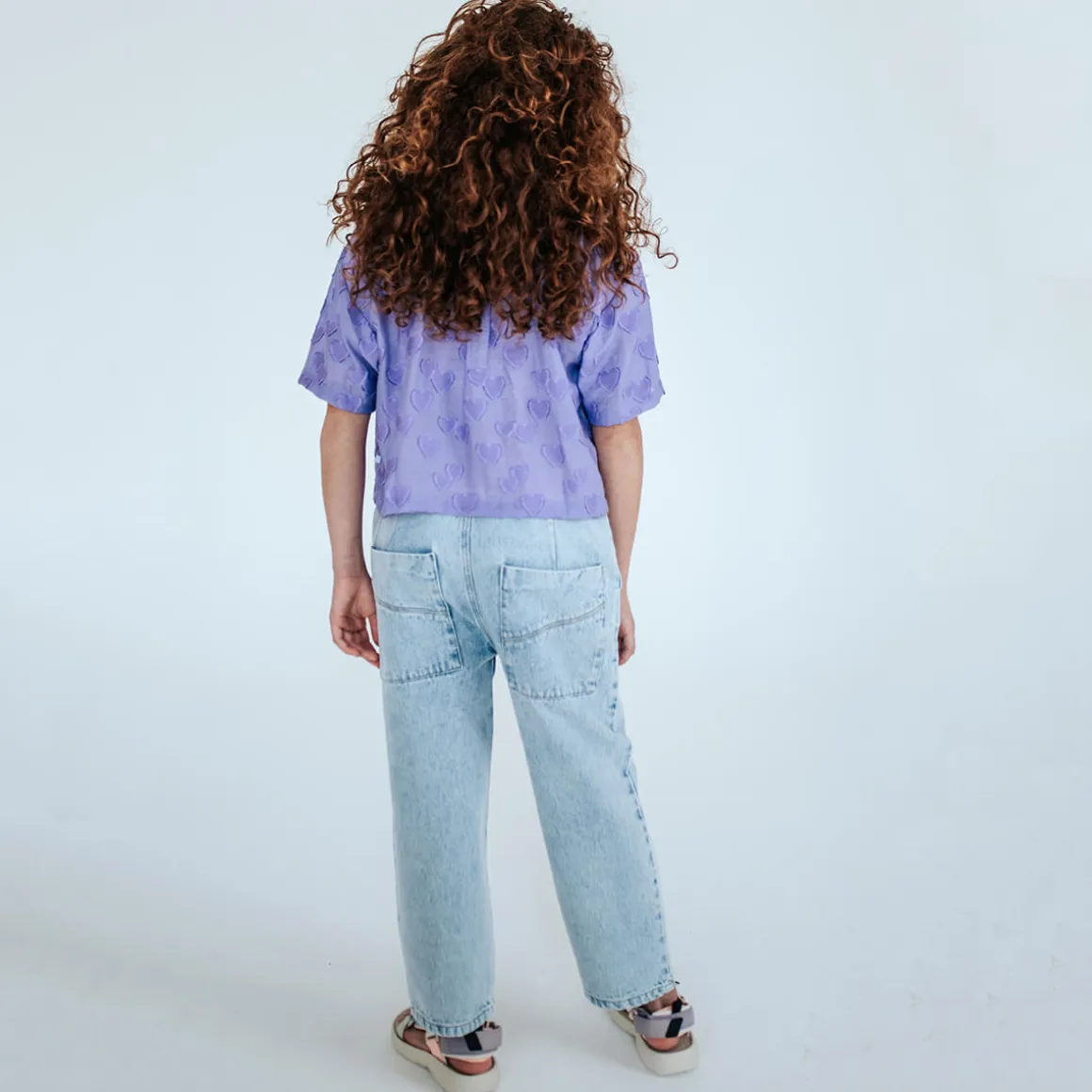 No Sweat Pant in Light Blue Denim by Repose AMS