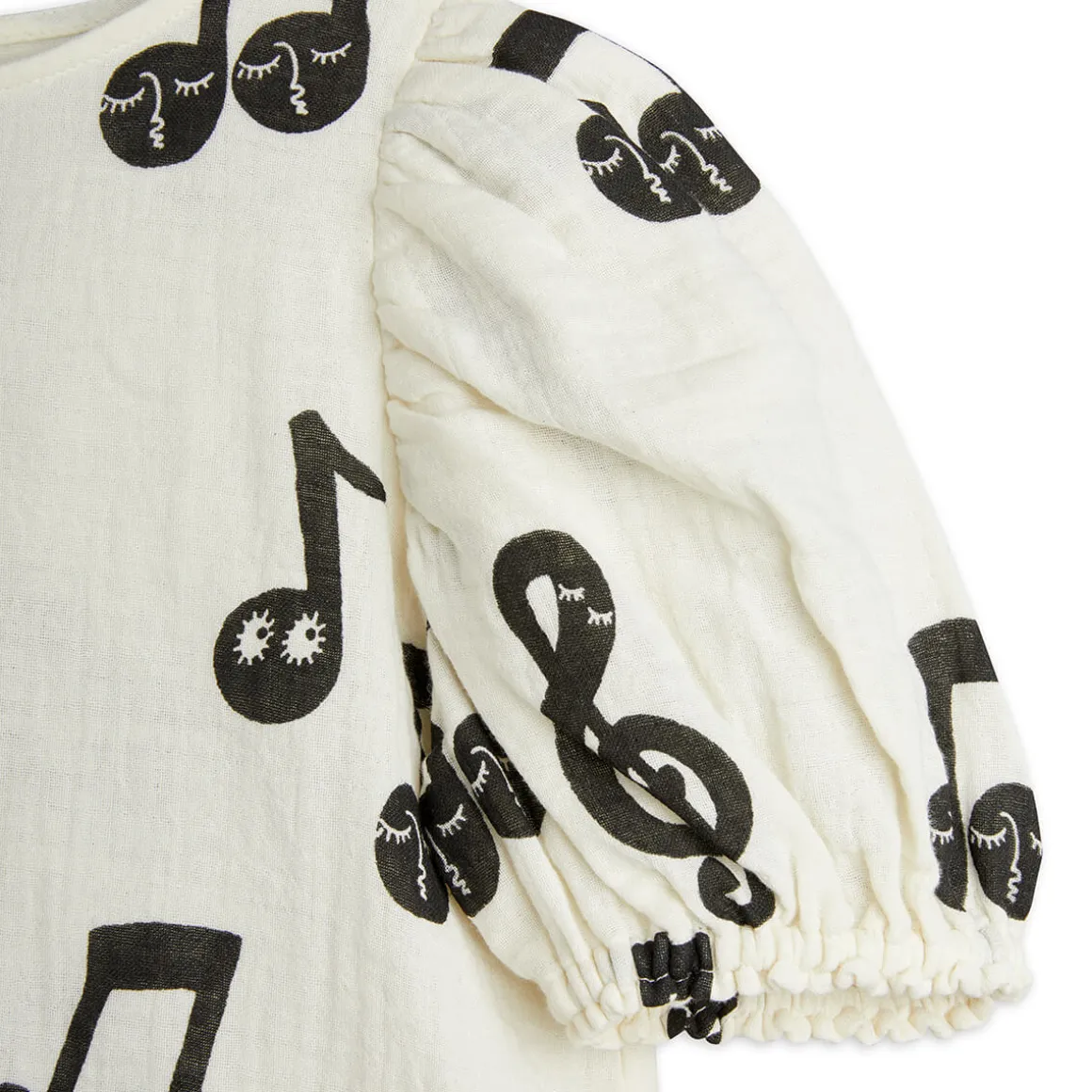 Note AOP Muslin Blouse in White by Mini Rodini
