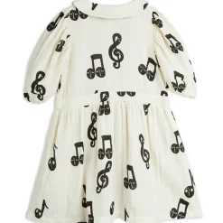 Note AOP Muslin Dress in White by Mini Rodini