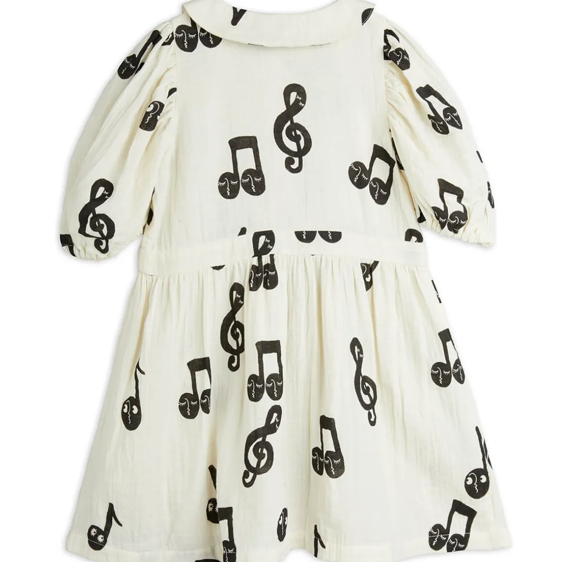 Note AOP Muslin Dress in White by Mini Rodini