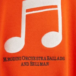 Note Embroidered Sweatshirt in Red by Mini Rodini