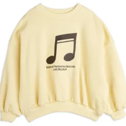 Note Embroidered Sweatshirt in Yellow by Mini Rodini