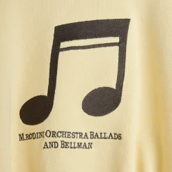 Note Embroidered Sweatshirt in Yellow by Mini Rodini