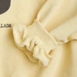 Note Embroidered Sweatshirt in Yellow by Mini Rodini