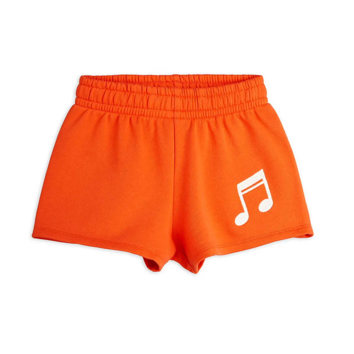 Note Embroidered Sweatshorts in Red by Mini Rodini