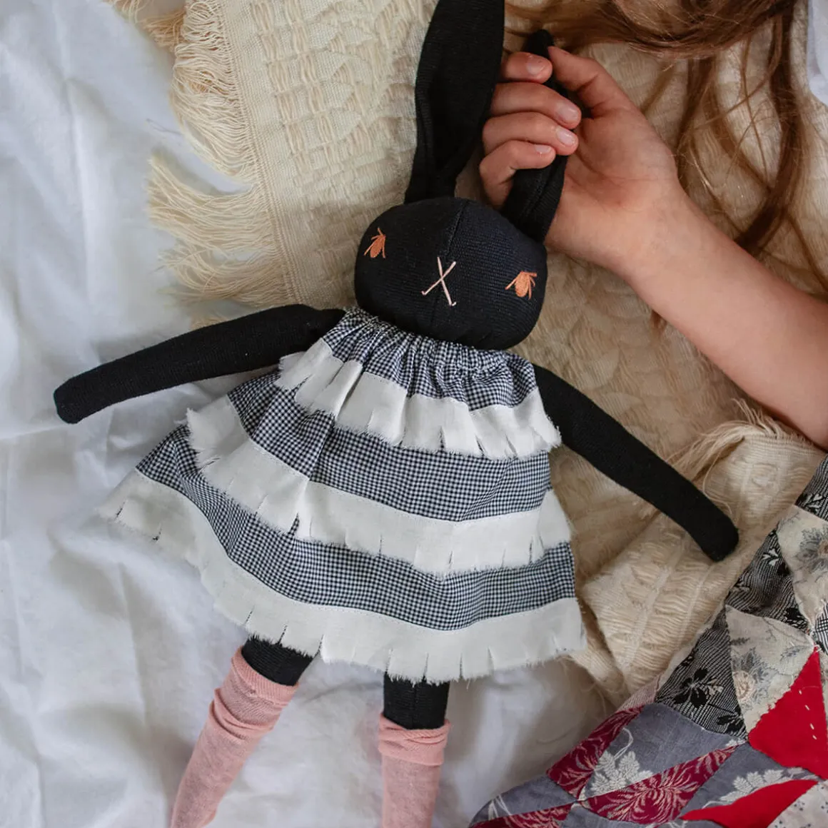 Nova Medium Rabbit in Black by Polka Dot Club