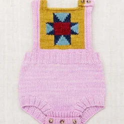 Nova Quilt Romper in Pink Lilac by Misha & Puff