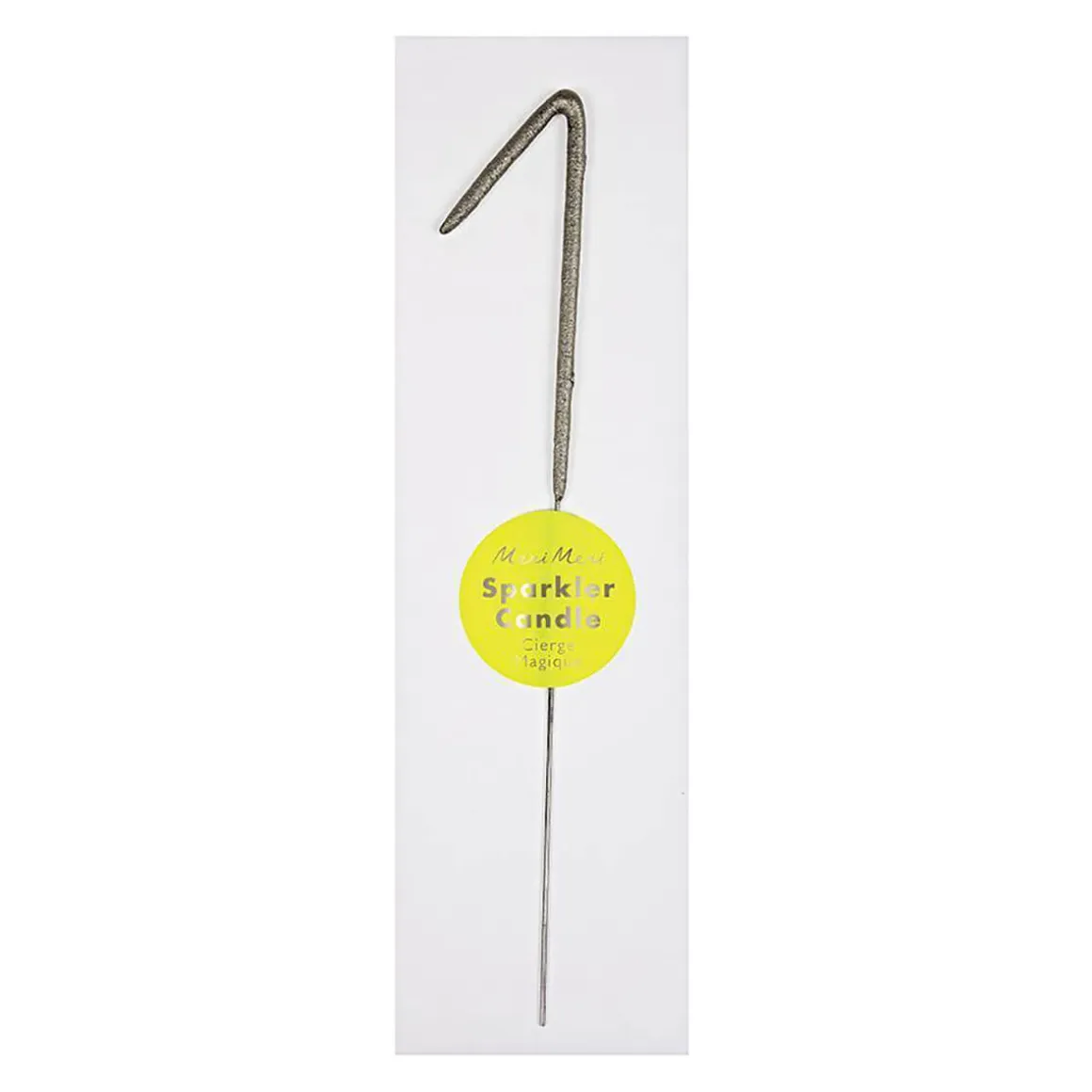 Numbered Sparkler Candles in Silver by Meri Meri