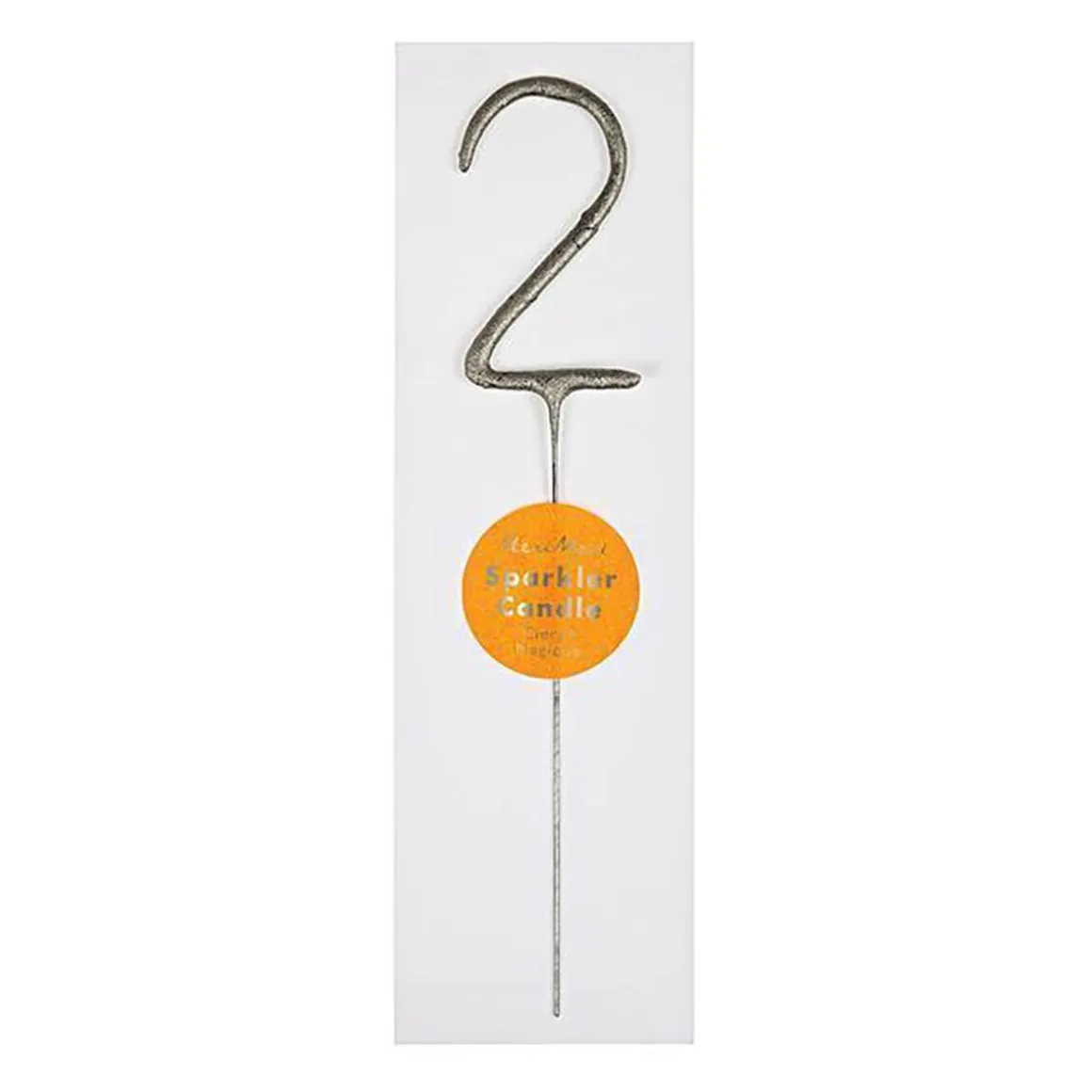 Numbered Sparkler Candles in Silver by Meri Meri