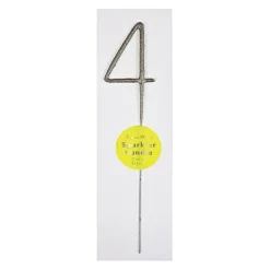 Numbered Sparkler Candles in Silver by Meri Meri