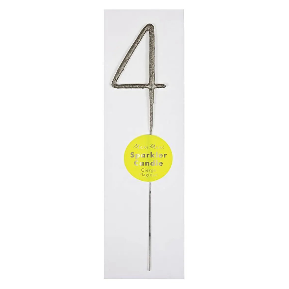 Numbered Sparkler Candles in Silver by Meri Meri