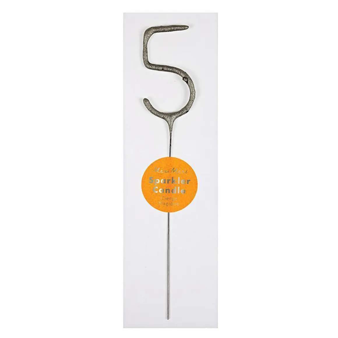 Numbered Sparkler Candles in Silver by Meri Meri