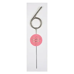 Numbered Sparkler Candles in Silver by Meri Meri