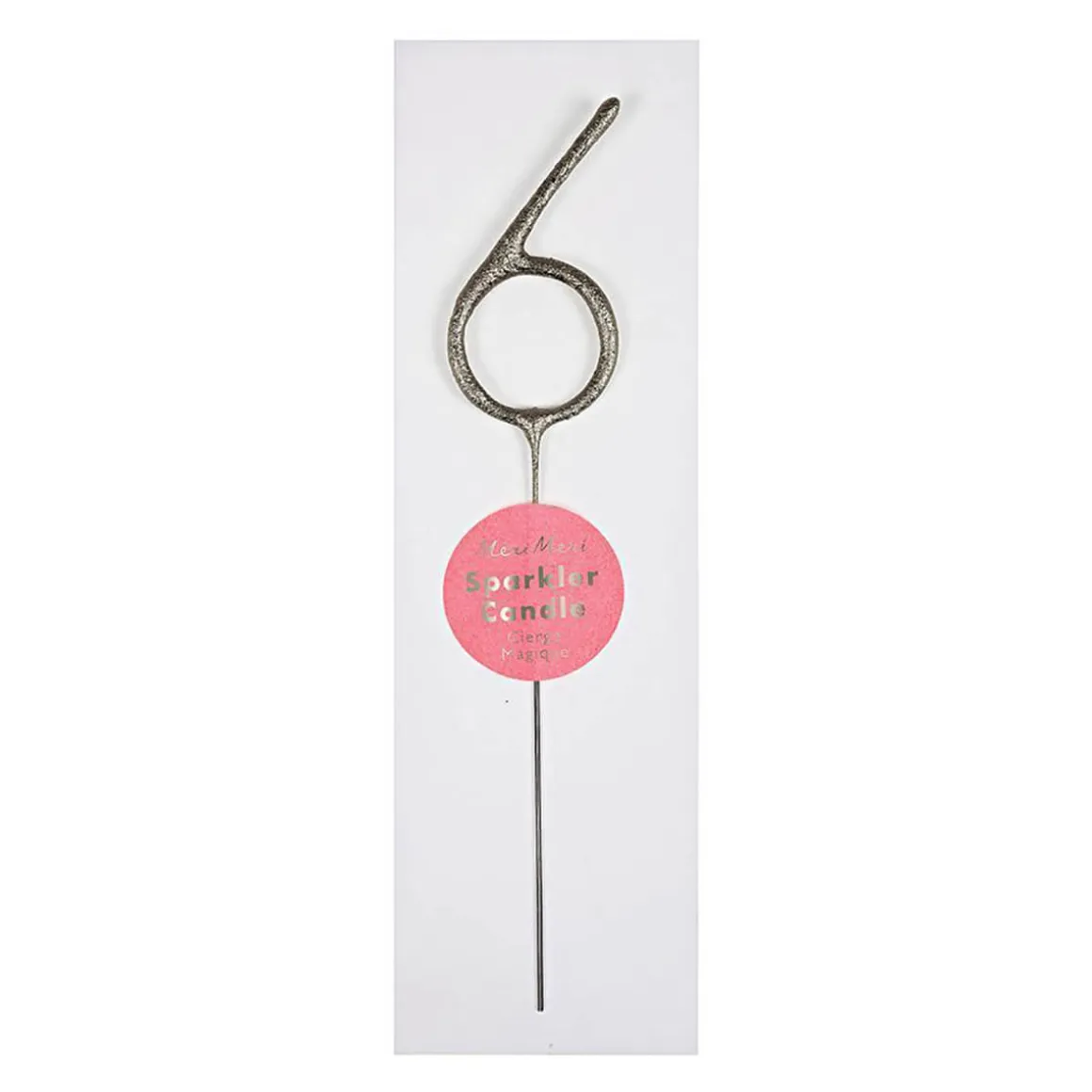 Numbered Sparkler Candles in Silver by Meri Meri
