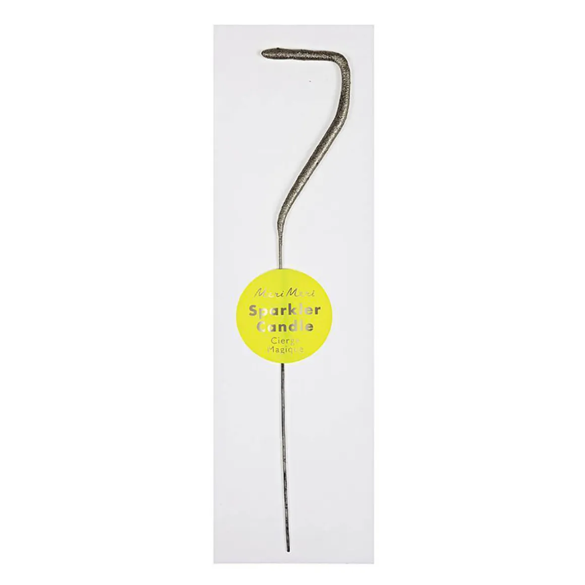 Numbered Sparkler Candles in Silver by Meri Meri