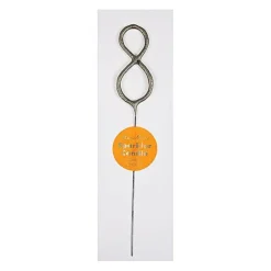 Numbered Sparkler Candles in Silver by Meri Meri