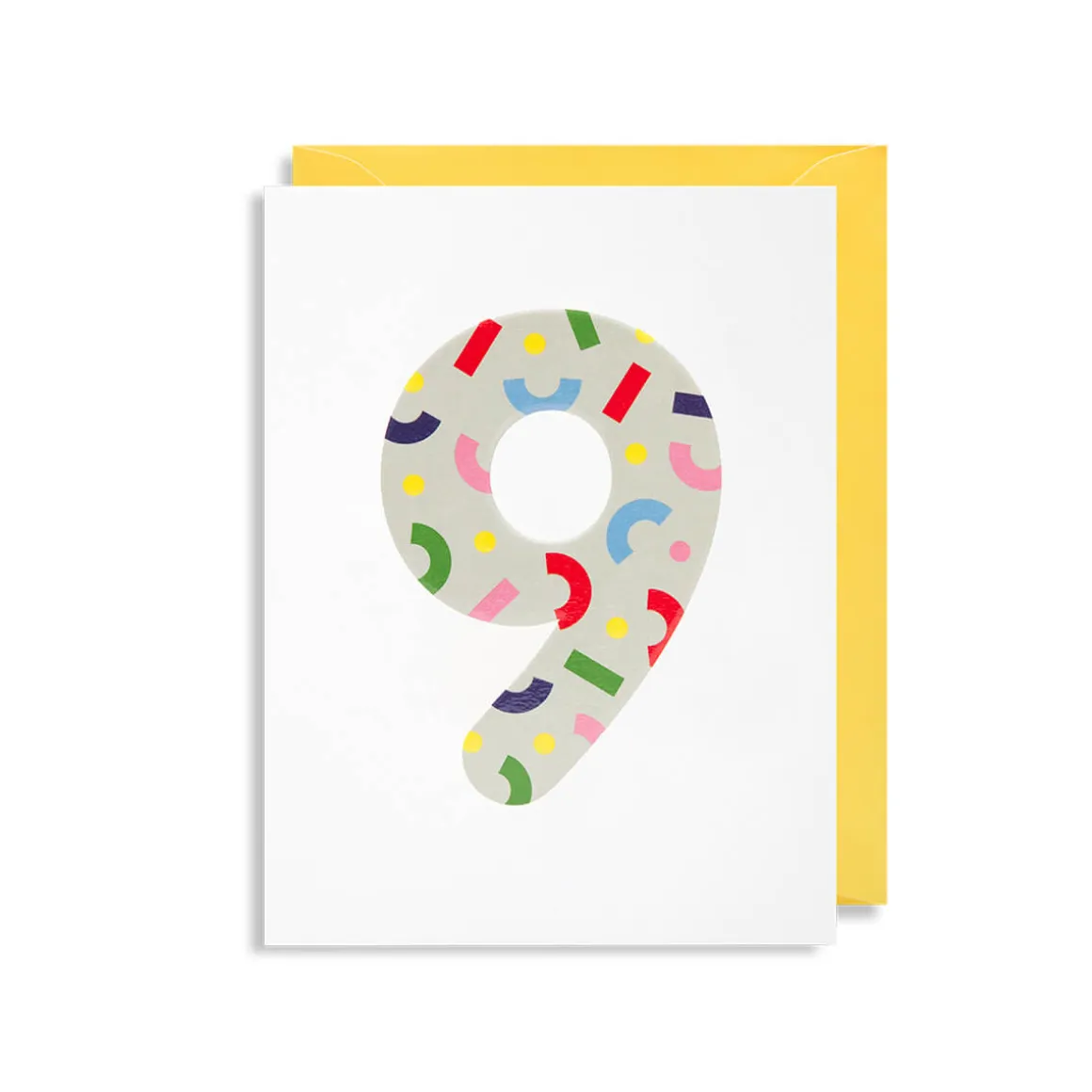 Number 9 Mini Greetings Card by Magic Numbers for Lagom Design