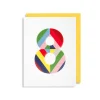 Number 8 Mini Greetings Card by Magic Numbers for Lagom Design
