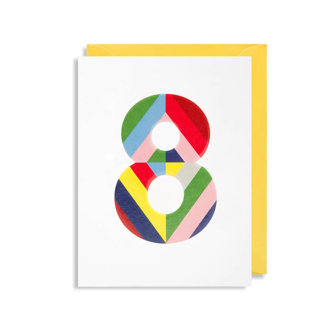 Number 8 Mini Greetings Card by Magic Numbers for Lagom Design