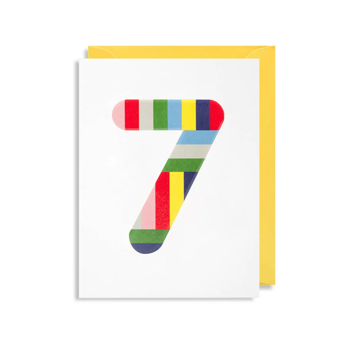 Number 7 Mini Greetings Card by Magic Numbers for Lagom Design