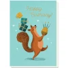 Nutty Squirrel Birthday Greetings Card by Stormy Knight