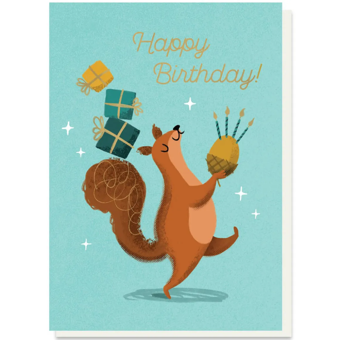 Nutty Squirrel Birthday Greetings Card by Stormy Knight