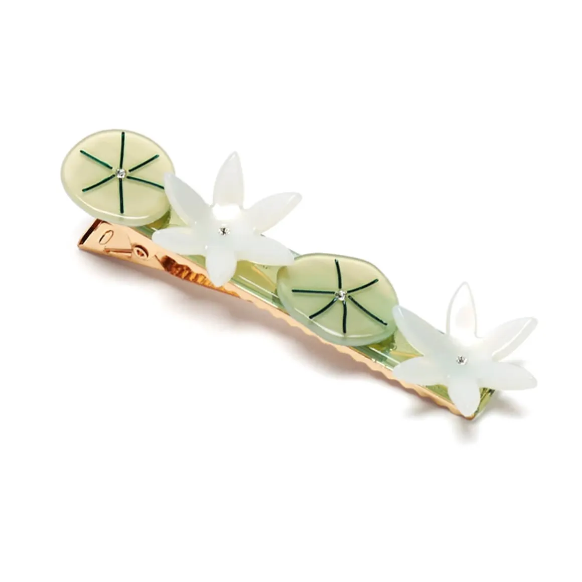 Nymphaea White Lotus Clip by Winona Irene