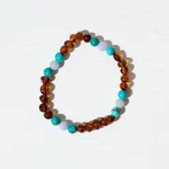 Ocean Adult Bracelet in Amber And Turquoise by Nirrimis