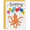 Octopus Balloons Greetings Card by LoveLight Paper
