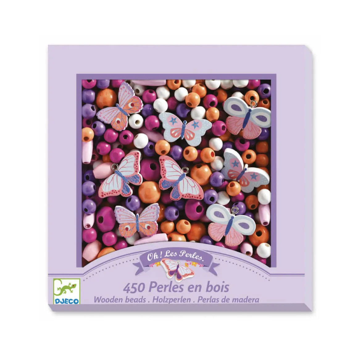 Oh Les Perles Butterflies Wooden Beads by Djeco