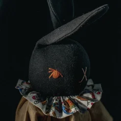 Ollie Large Rabbit in Black by Polka Dot Club