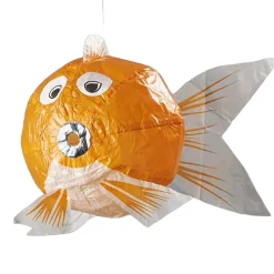 Orange Fish Japanese Paper Balloon by Petra Boase