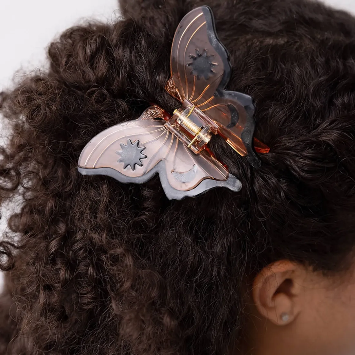 Orange Monarch Butterfly Hair Claw by Winona Irene