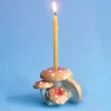 Orange Mushroom Cluster Ceramic Cake Topper by Camp Hollow