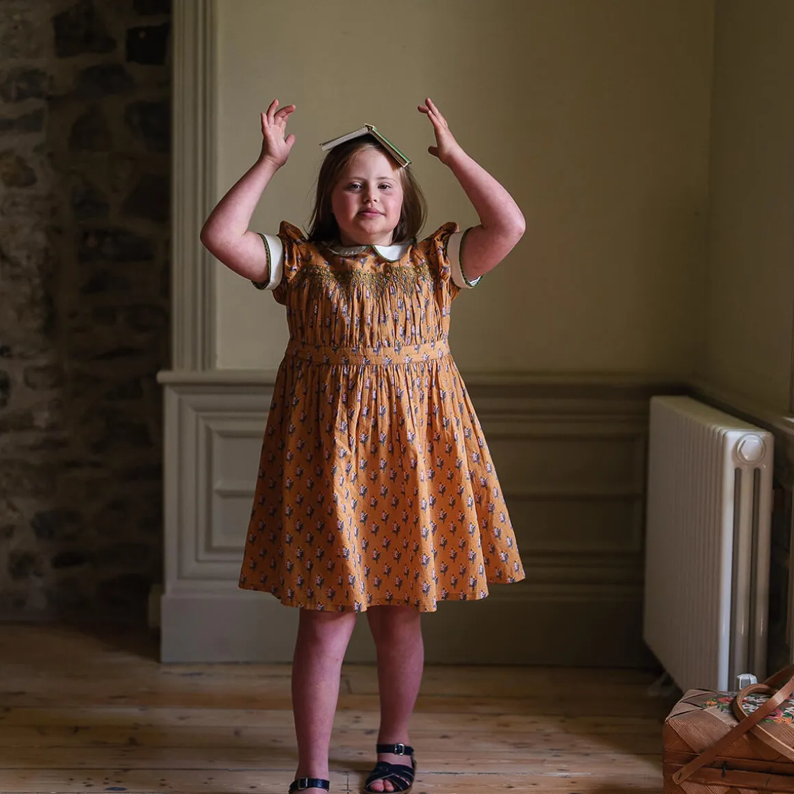 Orla Dress in Saffron Floral by Little Cotton Clothes
