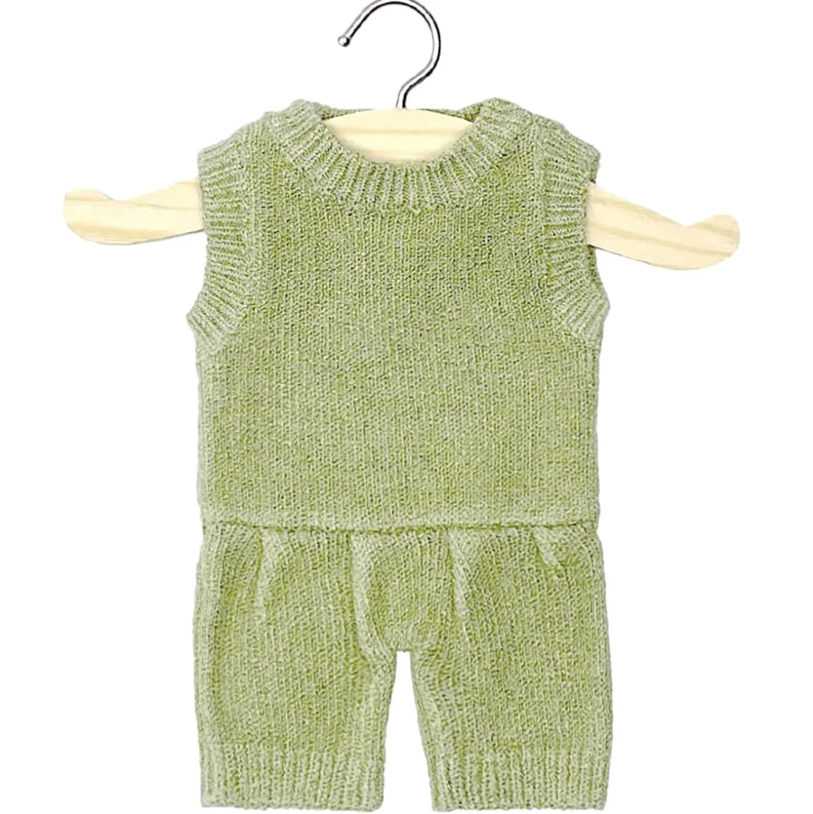 Orlando Tricot Romper (34cm Doll) in Sage by Minikane