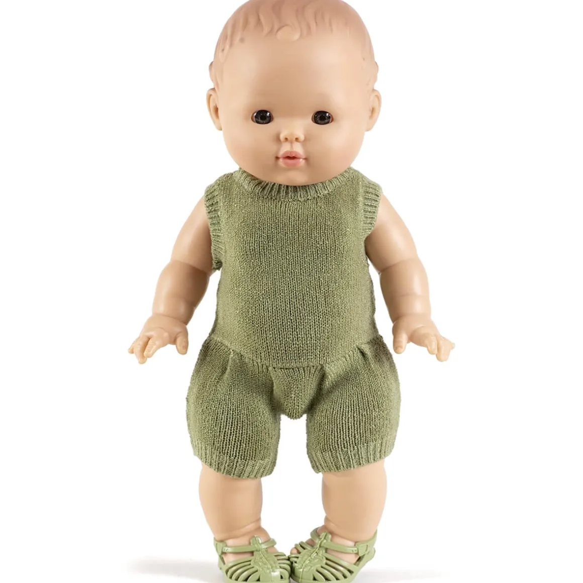 Orlando Tricot Romper (34cm Doll) in Sage by Minikane